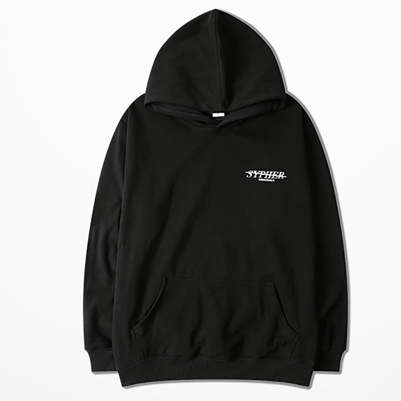 Retro Graffiti Hip-Hop Hip-hHop Hooded Plus Velvet Sweater Men's And Women's Hoodies - CozyLooter