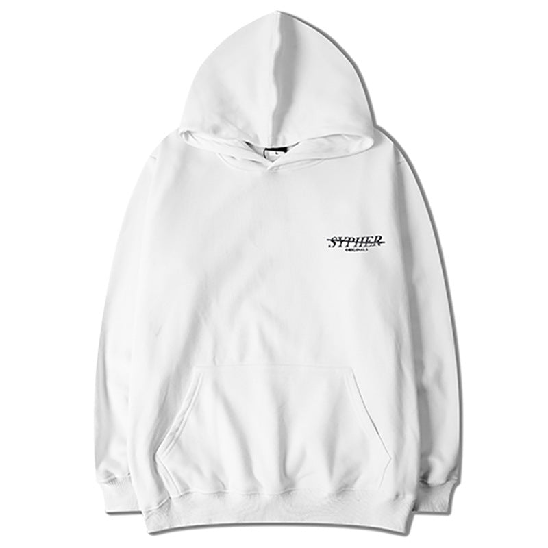 Retro Graffiti Hip-Hop Hip-hHop Hooded Plus Velvet Sweater Men's And Women's Hoodies - CozyLooter