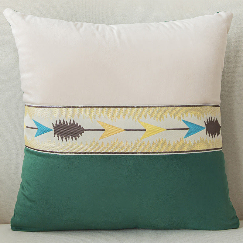 Solid Color Patchwork With Thickened Fabric Pillowcase Cover - CozyLooter