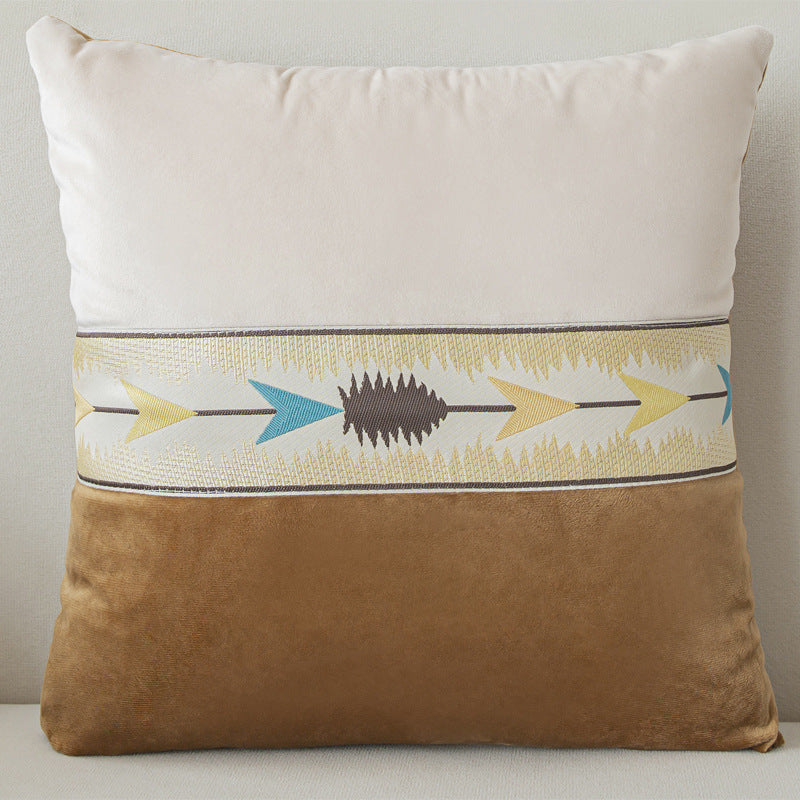 Solid Color Patchwork With Thickened Fabric Pillowcase Cover - CozyLooter