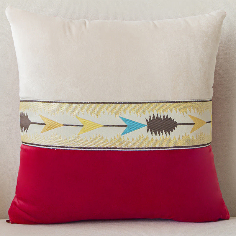 Solid Color Patchwork With Thickened Fabric Pillowcase Cover - CozyLooter