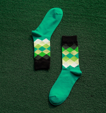 Colored diamond men's socks men's cotton socks long socks - CozyLooter