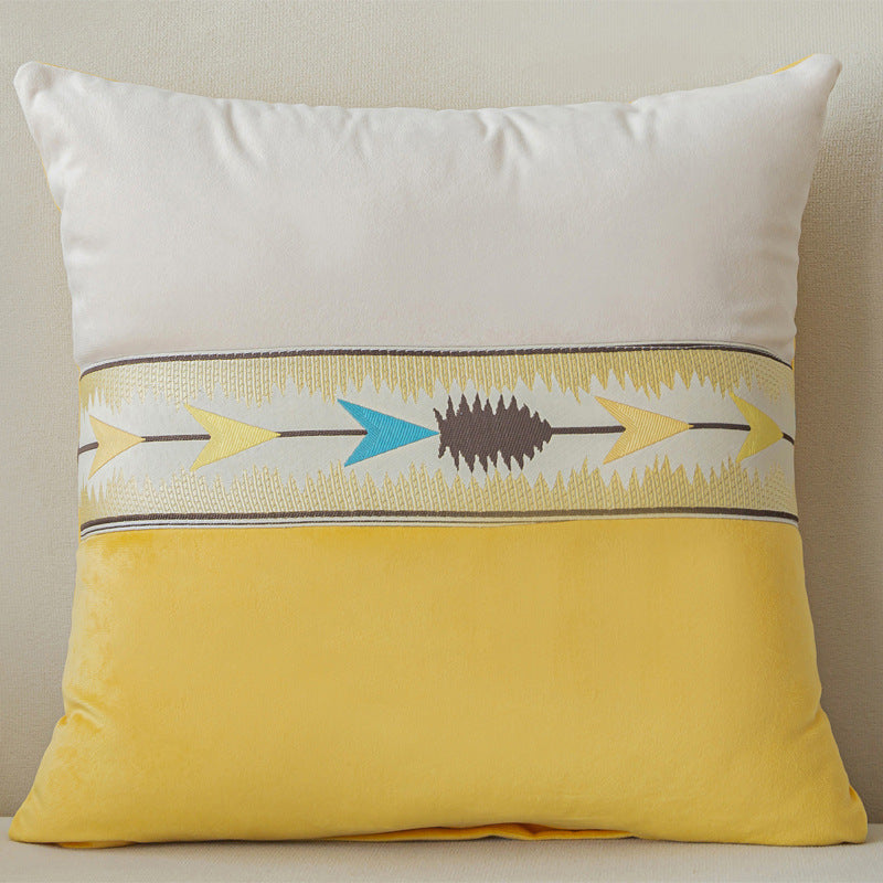 Solid Color Patchwork With Thickened Fabric Pillowcase Cover - CozyLooter